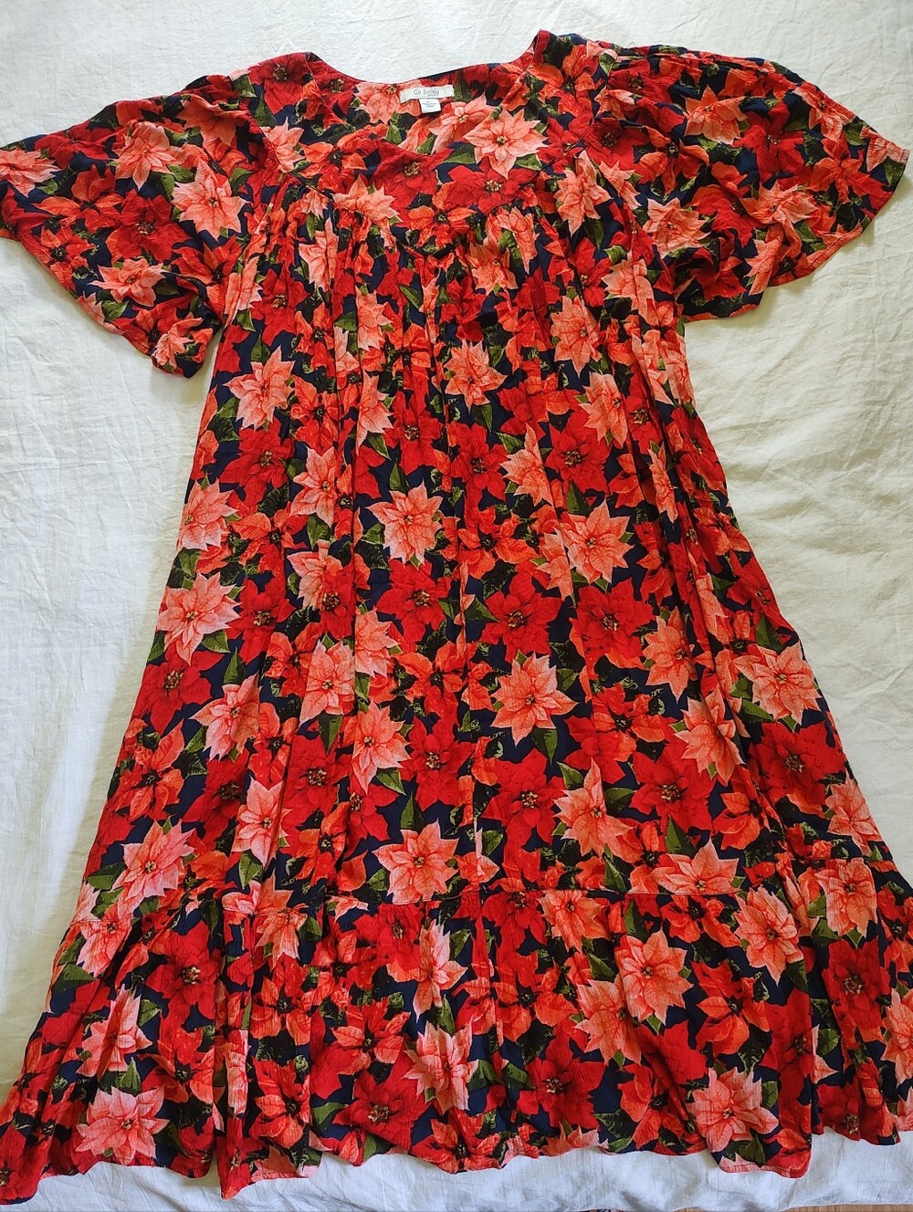 Women’s Red Floral Midi Dress